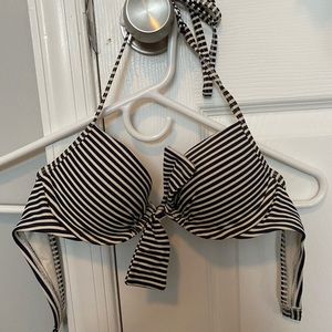 Blue and white striped Aerie bikini top!